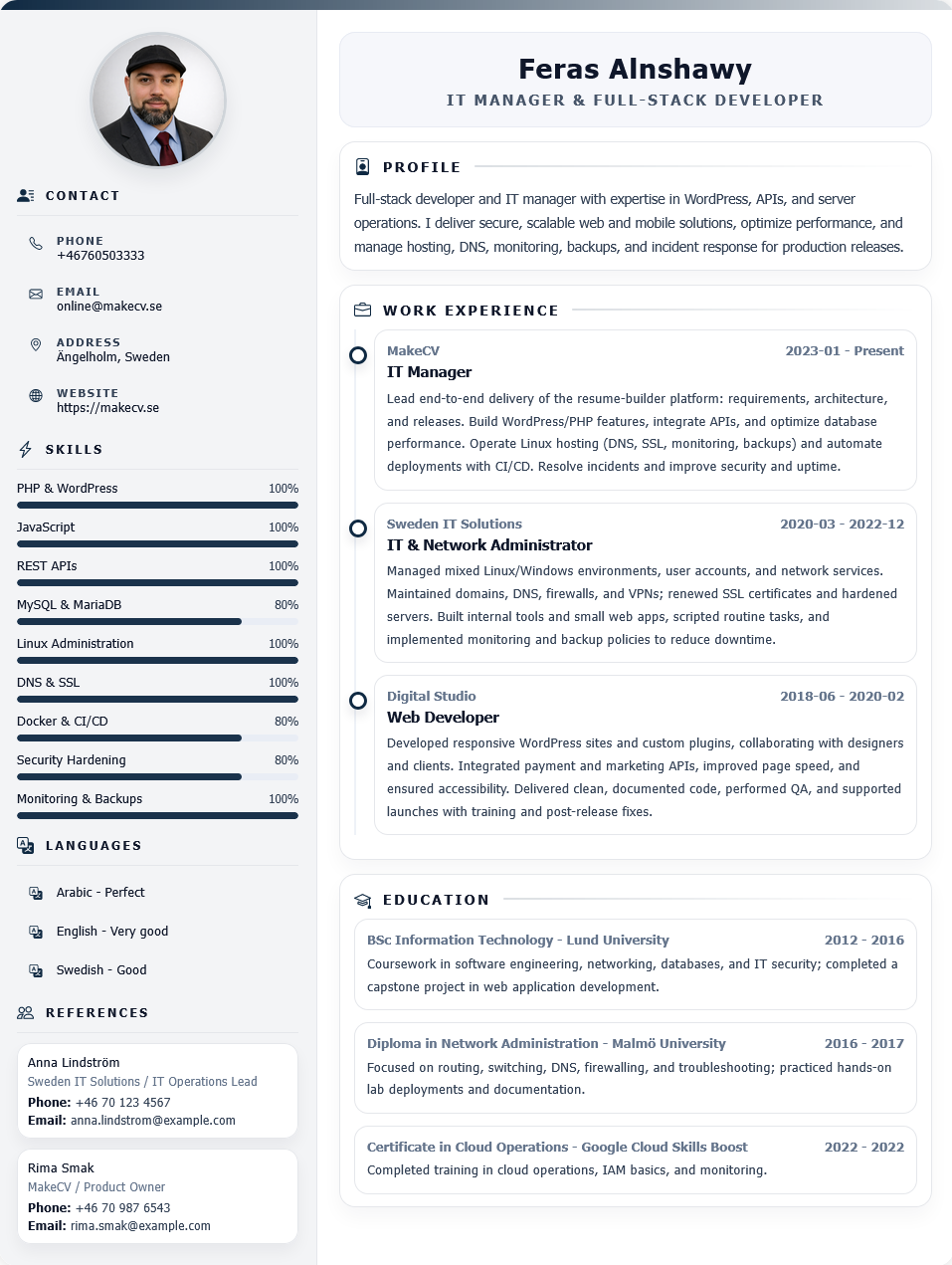 Simple Left Portrait