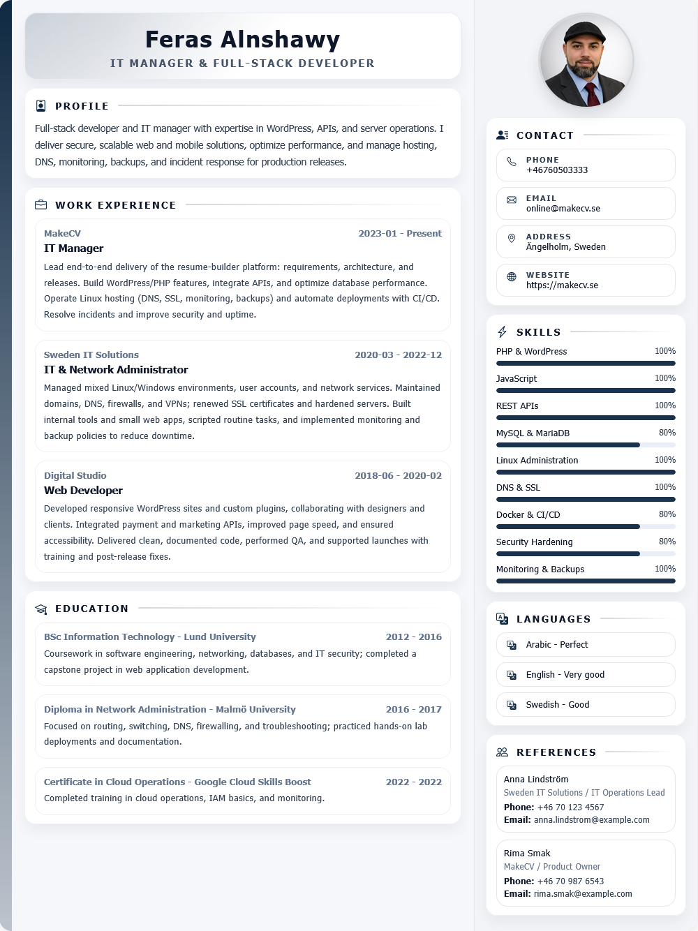 Clean Sidebar Metrics